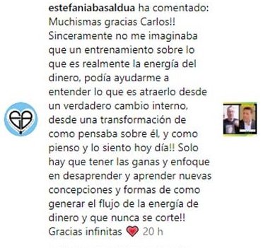 Estefania IMAN DEL DINERO Carlos Ki Coach