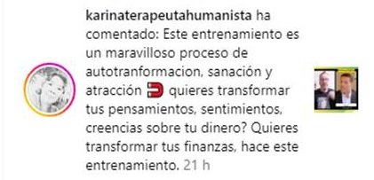 KARINA iman del dinero Carlos Ki Coach